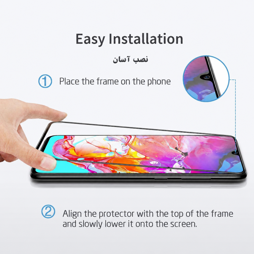 پوشش کامل گلس FR برای گوشیهای Realme Note