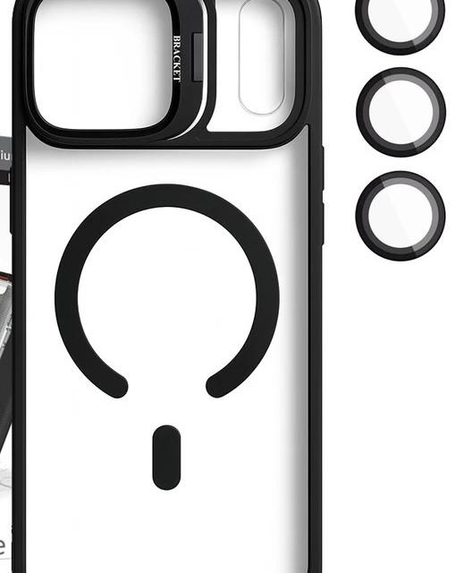 کاور مدل Bracket مناسب برای گوشی موبایل اپل iPhone 17 Pro Max به همراه محافظ لنز