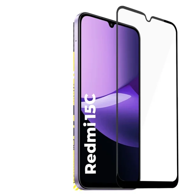 محافظ صفحه نمایش شیشه ای مدل FX مناسب برای گوشی موبایل شیائومی Redmi 15C