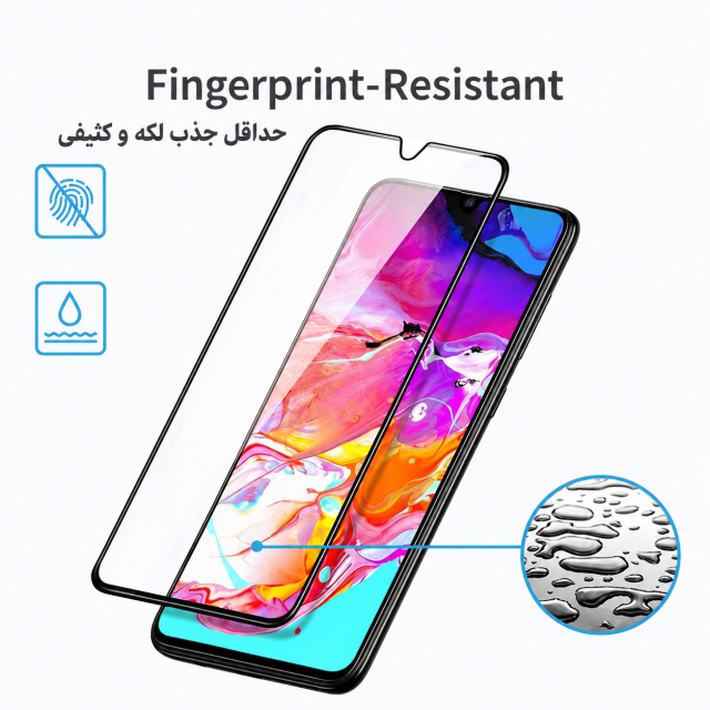 ویژگی کاهش جذب اثر انگشت گلس Galaxy A08