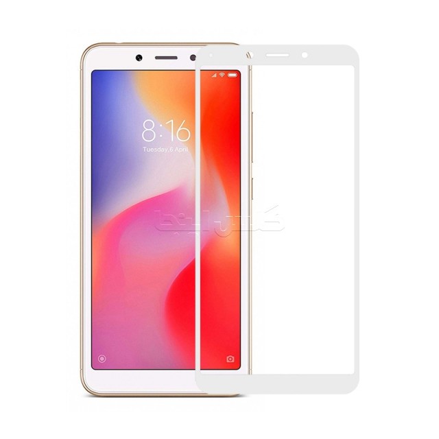 گلس فول شائومی Redmi 6A سفید