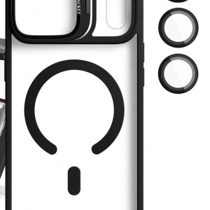 کاور مدل Bracket مناسب برای گوشی موبایل اپل iPhone 17 Pro Max به همراه محافظ لنز