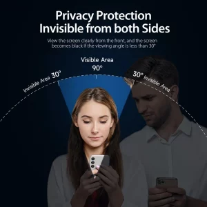 محافظ صفحه نمایش حریم شخصی بادیگارد مدل PiP 2 مناسب برای گوشی موبایل اپل iPhone 16 Pro Max