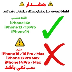 محافظ صفحه نمایش مدل Clear مناسب برای گوشی موبایل اپل iPhone 16e / 13 / 13 Pro / 14