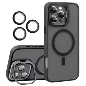 کاور مدل Bracket مناسب برای گوشی موبایل اپل iPhone 16 Pro به همراه محافظ لنز