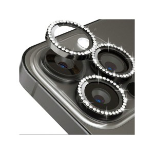 محافظ لنز دوربین مدل رینگی نگین دار مناسب برای گوشی موبایل اپل iPhone 16 Pro / 16 Pro Max