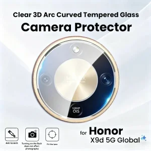 محافظ لنز دوربین شیشه‌ای مدل GL مناسب برای گوشی موبایل آنر Honor X9d