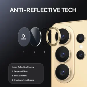 محافظ لنز دوربین مدل رینگی مناسب برای گوشی موبایل سامسونگ Galaxy S26 Ultra