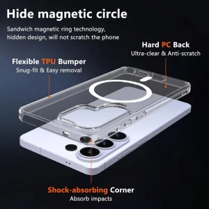 کاور مدل MagSafe مناسب برای گوشی موبایل سامسونگ Galaxy S26 Ultra