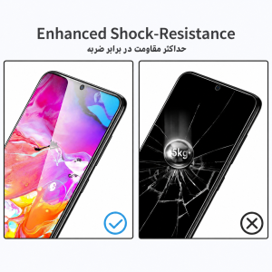 مقاومت گلس شیشه‌ای Galaxy A08 در برابر ضربه