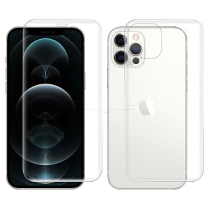 گلس هیدروژلی شفاف اپل iphone 12 Pro Max به همراه محافظ پشت