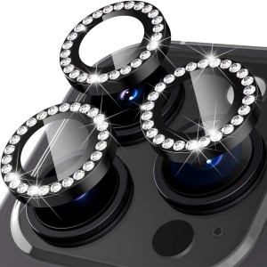 محافظ لنز مدل رینگی نگین دار اپل iPhone 15 Pro/Pro Max