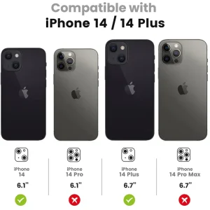 محافظ لنز مدل رینگی نگین دار اپل iPhone 14 /14 Plus
