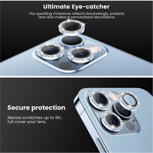 محافظ لنز مدل رینگی نگین دار اپل iPhone 13 /13 Pro Max