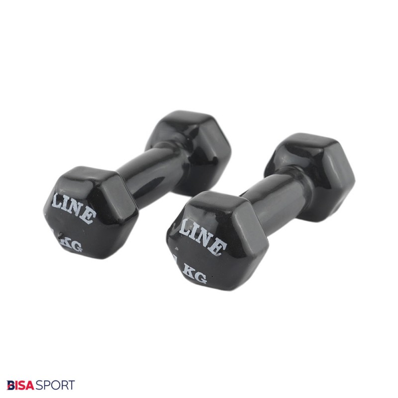 دمبل 1 کیلوگرمی روکش دار لاین مدل BS-37