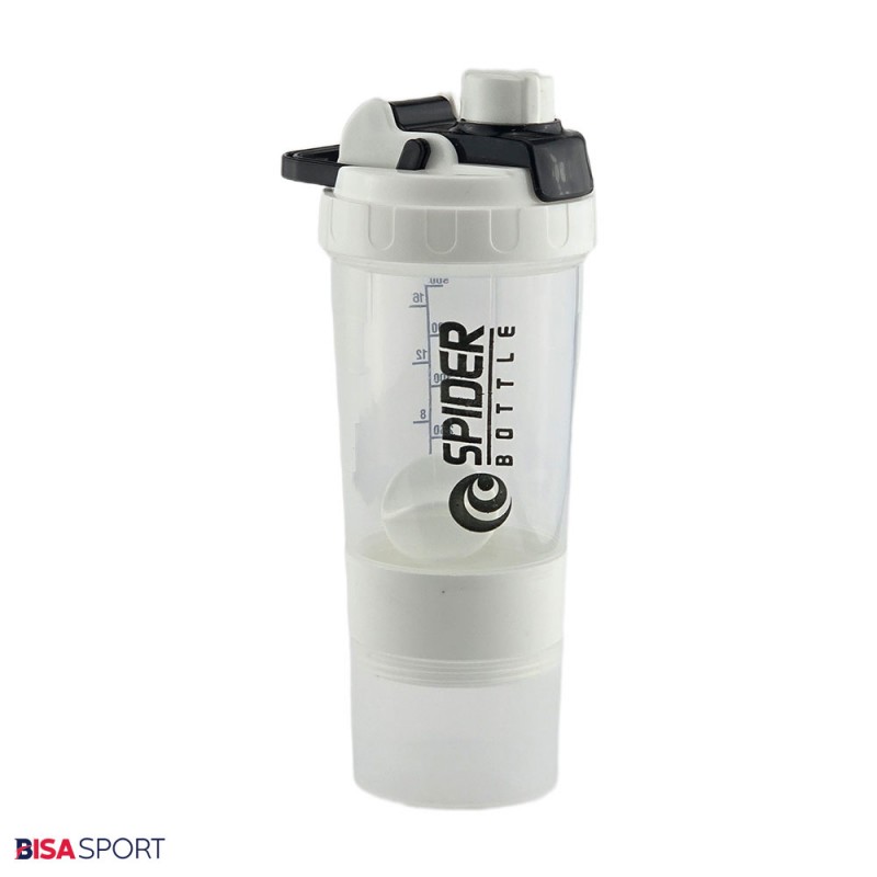 شیکر اسپایدر سه تکه مدل BS-43 گنجایش 0.5 لیتر (درب پیچی)