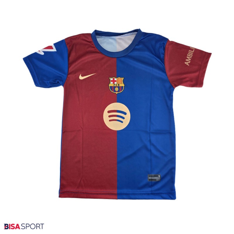 ست تیشرت و شلوارک لواندوفسکی بارسلونا مدل BS-45 پسرانه