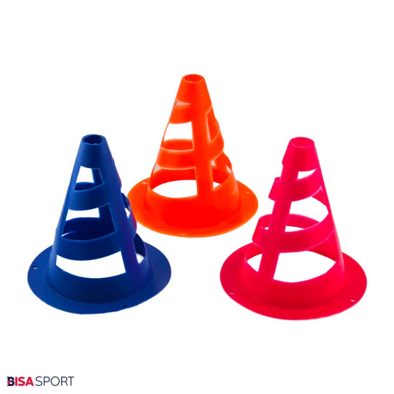 مانع تمرین مخروطی شیاردار مدل 18سانتی بسته 6 عددی