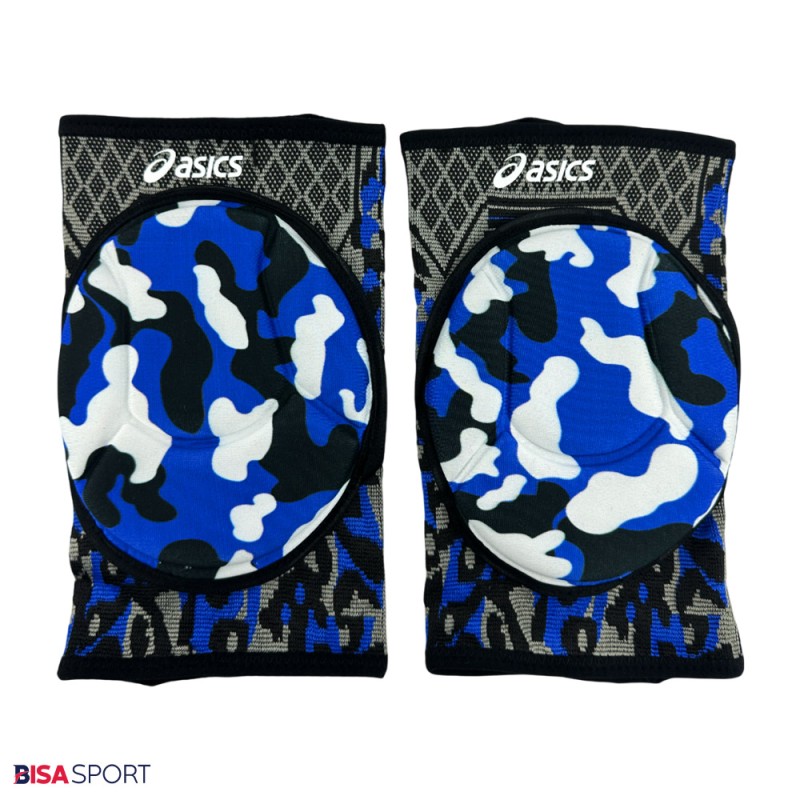 زانوبند والیبال ASICS مدل چریکی بسته 2 عددی آبی