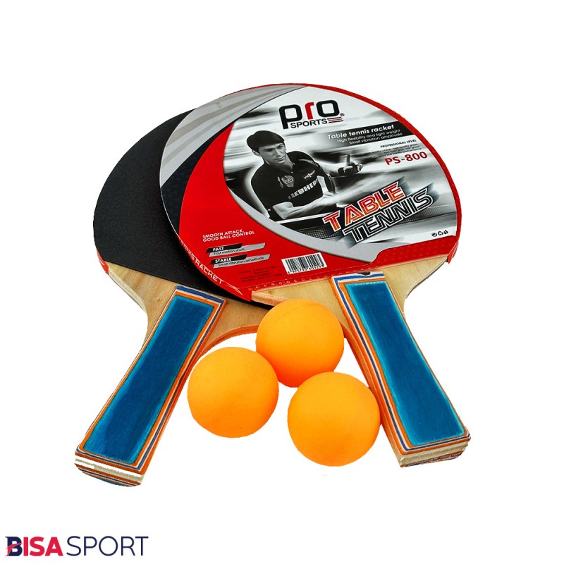 راکت پینگ پنگ پرو اسپرتز کیف‌ دار همراه با توپ مدل PS-800