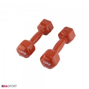 دمبل 3 کیلوگرمی روکش دار لاین مدل BS-39