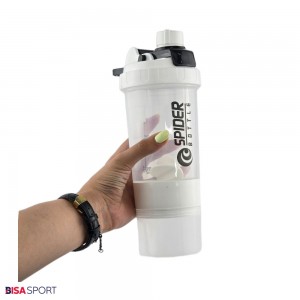شیکر اسپایدر سه تکه مدل BS-43 گنجایش 0.5 لیتر (درب پیچی)