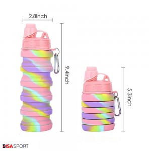 قمقمه تاشو سیلکونی مدل BS-7 گنجایش 0.5 لیتر