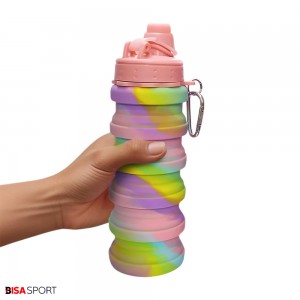 قمقمه تاشو سیلکونی مدل BS-7 گنجایش 0.5 لیتر