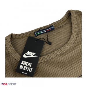 ست تاپ شلوارک بیسکوئیتی مردانه NIKE قهوه ای