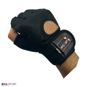 دستکش بدنسازی بدون انگشت مدل POWER X