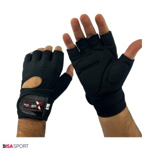 دستکش بدنسازی بدون انگشت مدل POWER X
