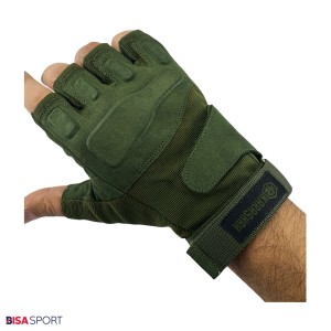 دستکش بدنسازی مدل 2K سبز تیره