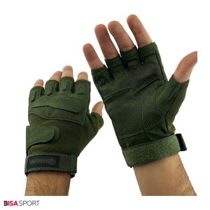دستکش بدنسازی مدل 2K سبز تیره
