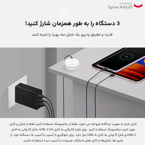 شارژر دیواری 65 وات سامسونگ  سه پین مدل EP-T6530