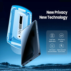 محافظ صفحه نمایش حریم شخصی نیلکین مدل Guardian Full privacy مناسب برای گوشی موبایل سامسونگ Galaxy S25 Ultra به همراه کیت نصب