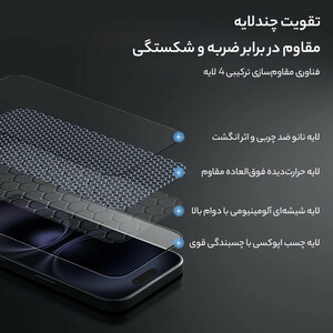 محافظ صفحه نمایش نیلکین مدل CP Plus Pro مناسب برای گوشی موبایل اپل iPhone 16/15  به همراه کیت نصب آسان