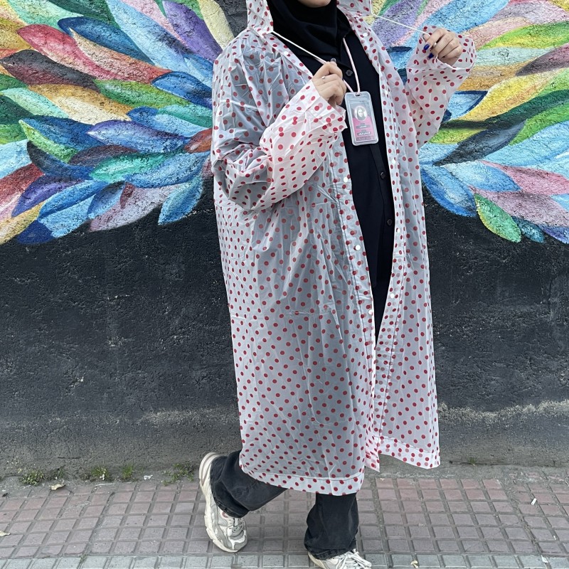 کاور لباس بارانی پلاستیکی کلاه دار