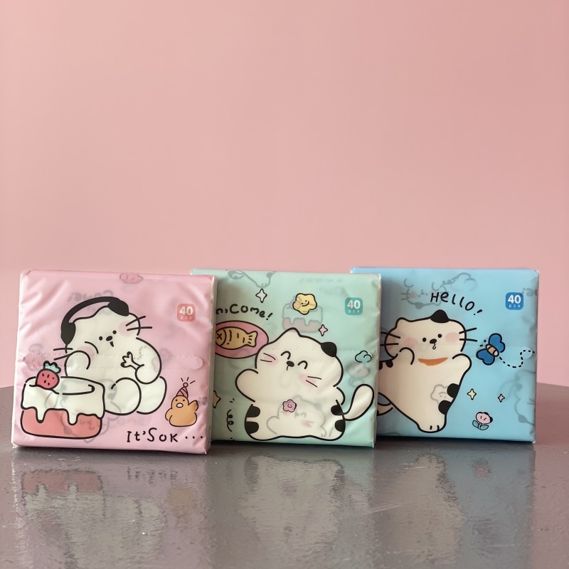 دستمال کاغذی  مربعی طرح دار