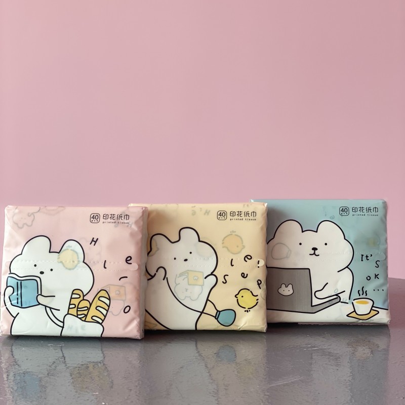 دستمال کاغذی  مربعی طرح دار