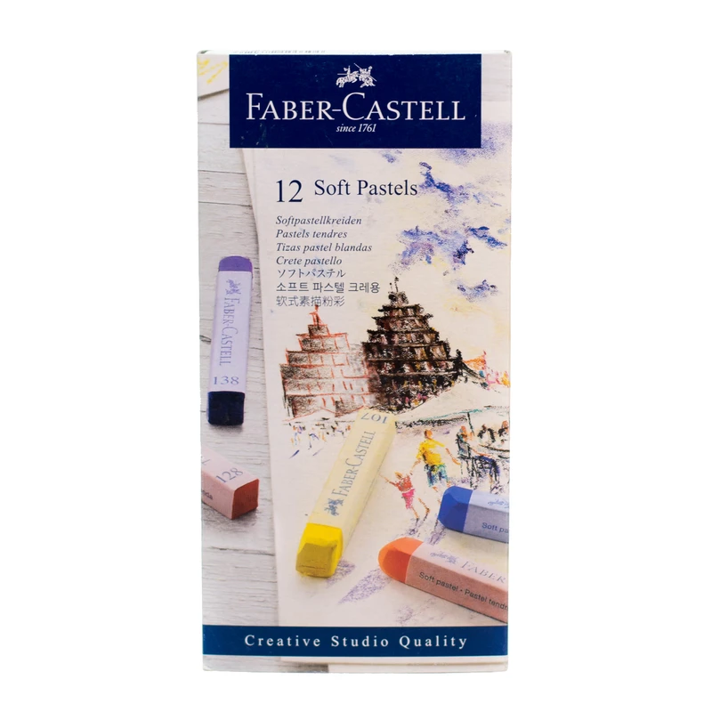 پاستل گچی ۱۲ رنگ از برند فابر کاستل