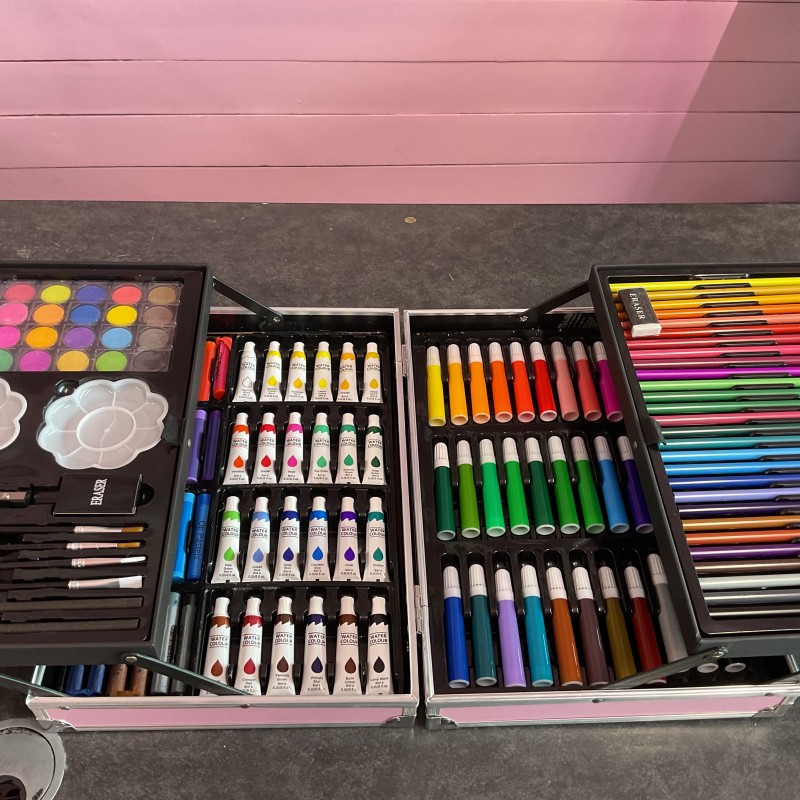 پک‌ چمدانی لوازم تحریر کرومی