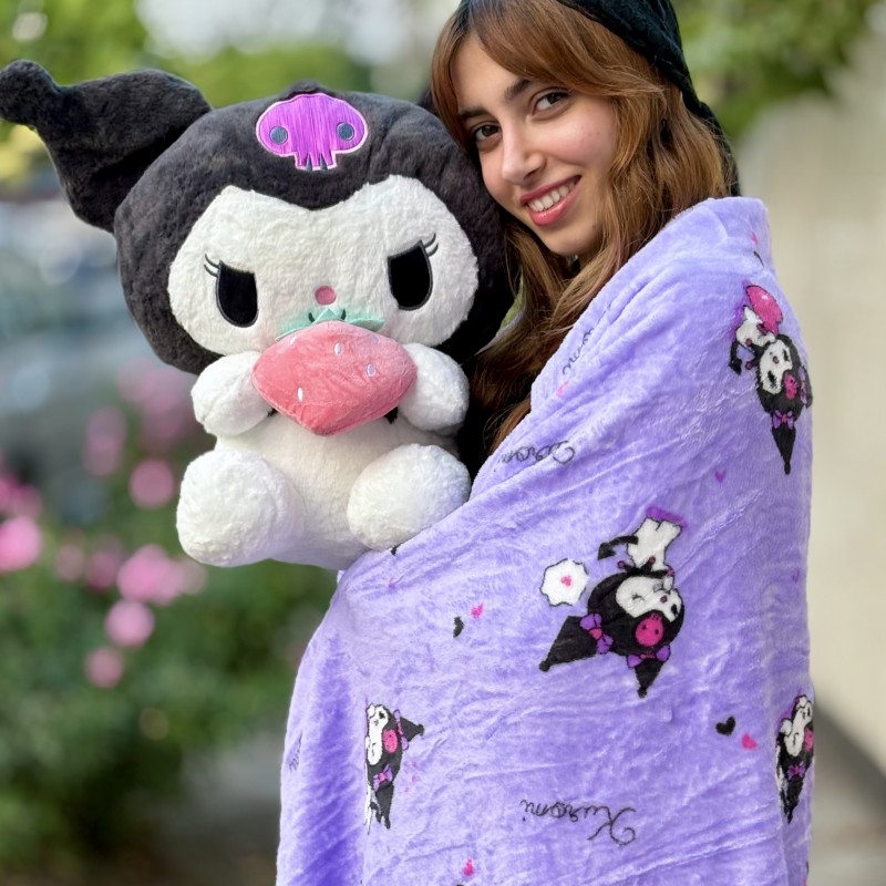 پتو بالشتی کرومی توت فرنگی به دست