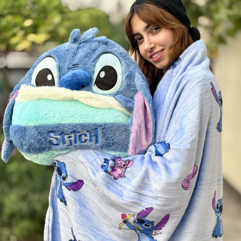 پتو بالشتی استیچ با پتوی طرحدار