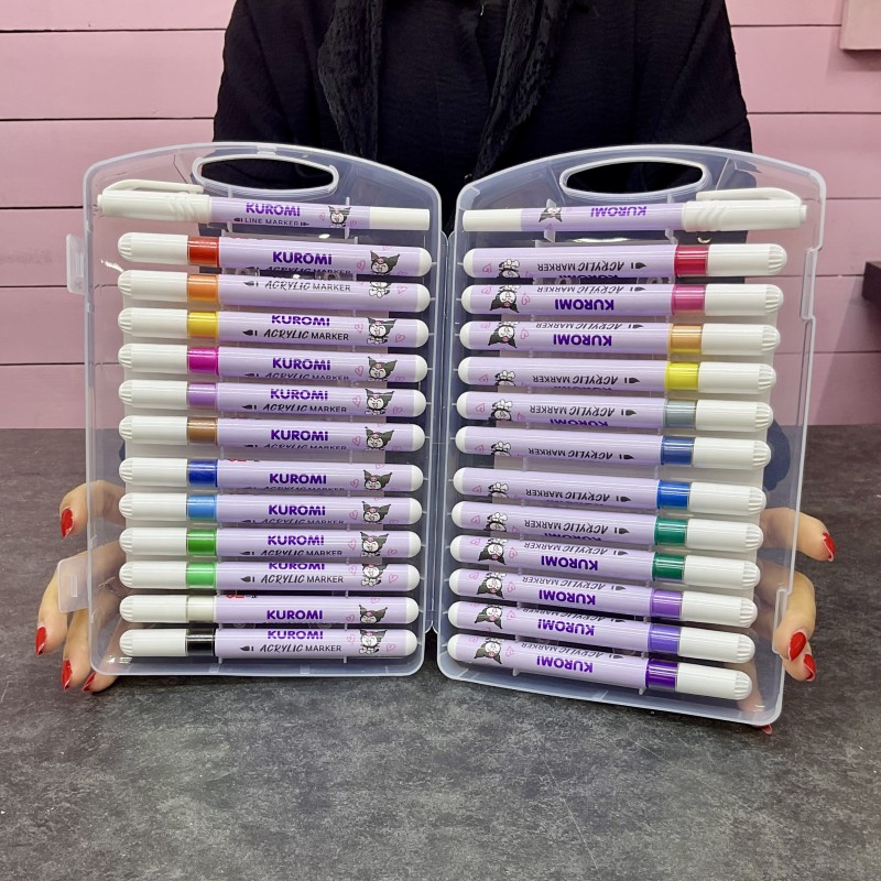 ماژیک اکرولیک ۲۴رنگ کرومی