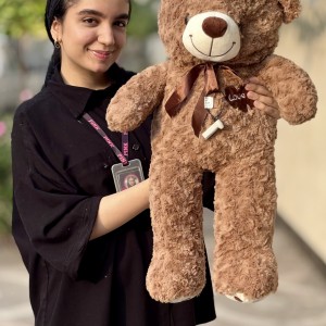 پتو بالشتی خرسی قهوه‌ای