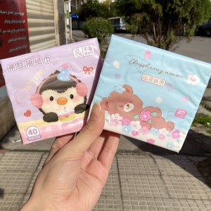 دستمال کاغذی  مربعی طرح دار