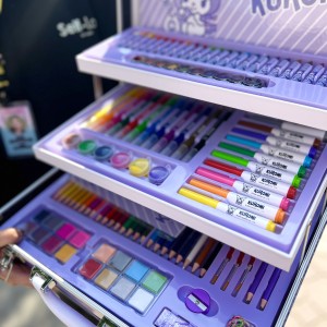 پک‌ چمدانی لوازم تحریر کرومی