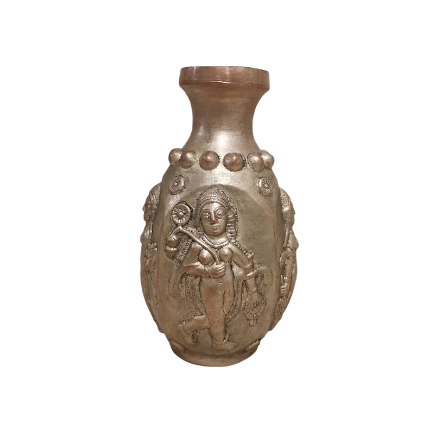 گلدان ساسانی سیمین رقصنده مسی ابکاری نقره