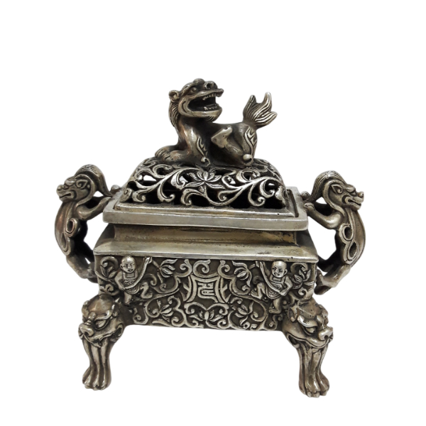 قندان شکلات خوری برنزی روکش نقره