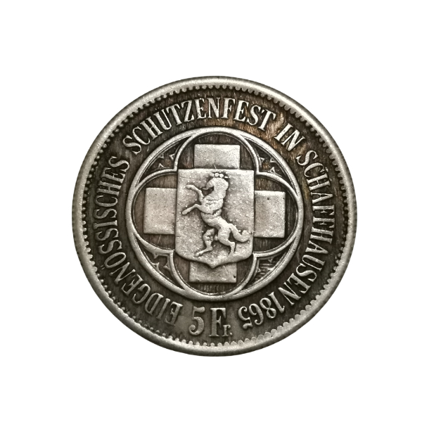 سکه 5 فرانک سوئیس 1865 میلادی